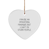 Funny Operations Manager Office Heart Ornament Gifts from Friends for Men, Women, Coworkers, Family - Christmas Unique Decorations - Image 1